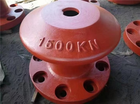 kualitas  Marine Dock Bollard Customized Cast Steel For Mooring Tee Head pabrik