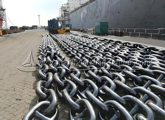 kualitas  Heavy Offshore Mooring Chain High Strength Various Sizes Available pabrik