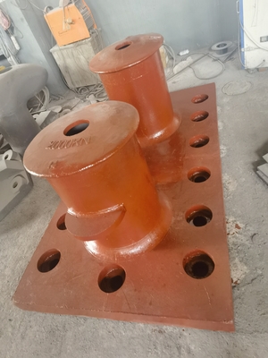 Marine Dock Bollard Customized Cast Steel Untuk Mooring Kepala Tee