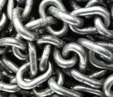 High Strength Hot Dip Galvanized Mooring Chain untuk Industri Kelautan / Offshore