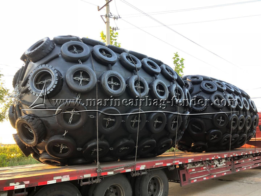 3.3m X 6.5m Kapal Laut Fender Karet Kapal Inflatable Bumper SGS bersertifikat