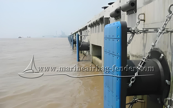 Fenders Karet Laut Dock tahan lama Disesuaikan Dengan Rantai Baja Rostless